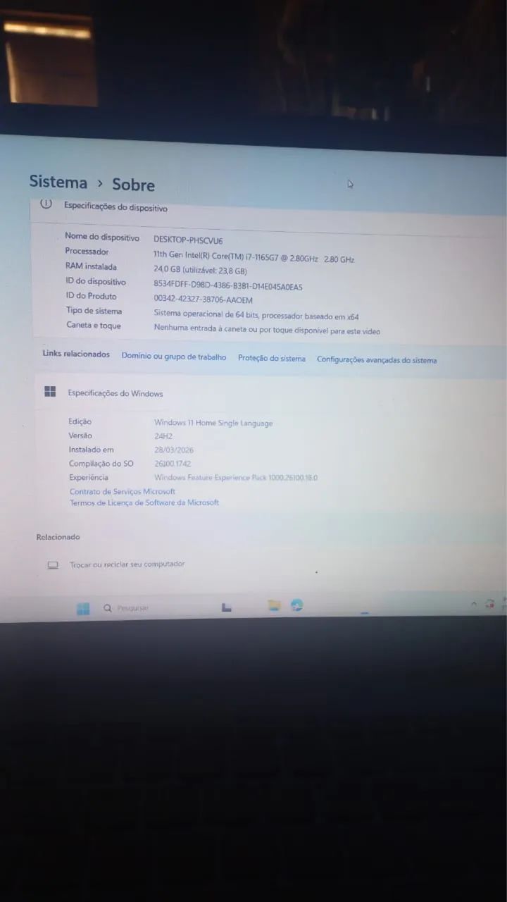 Notebook Lenovo i7 11GEN 24GB RAM - Foto 4