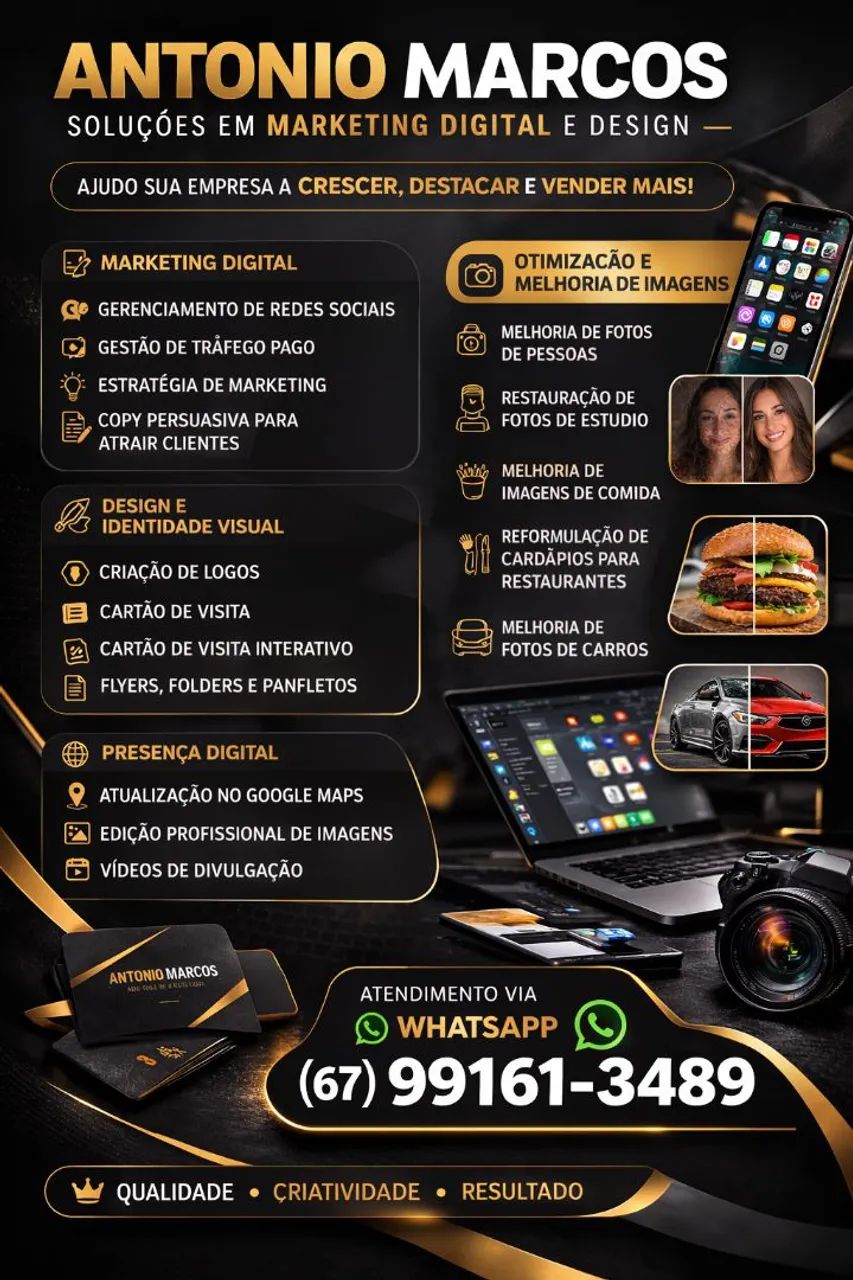 Social Media e vários outros serviços.