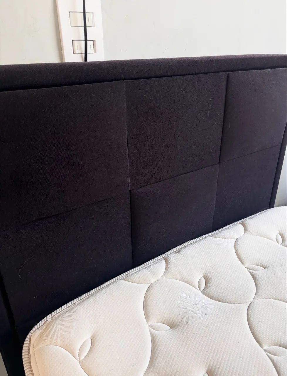 CAMA DE SOLTEIRO COM CABECEIRA ( toda em veludo ) - Foto 2