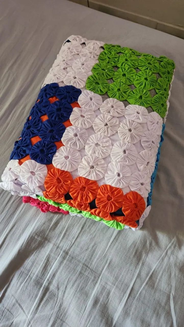 Colcha casal fuxico - Foto 2