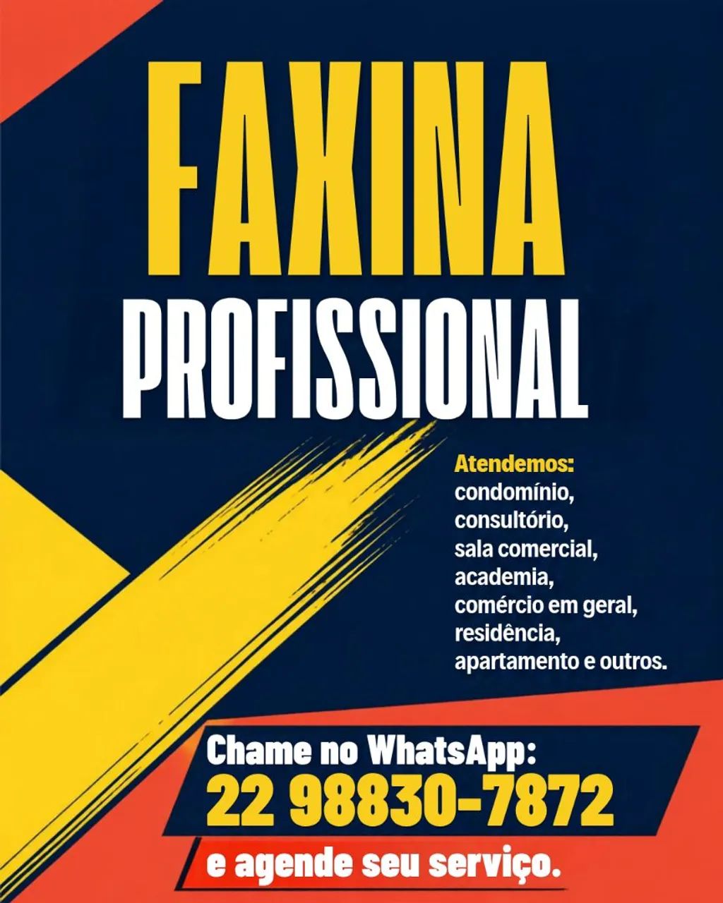 Fazemos Limpeza e faxina. 