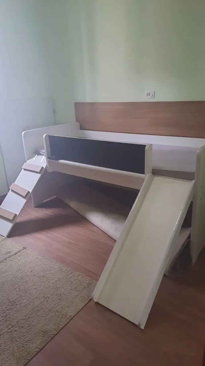 Cama infantil com escorregador  - Foto 2