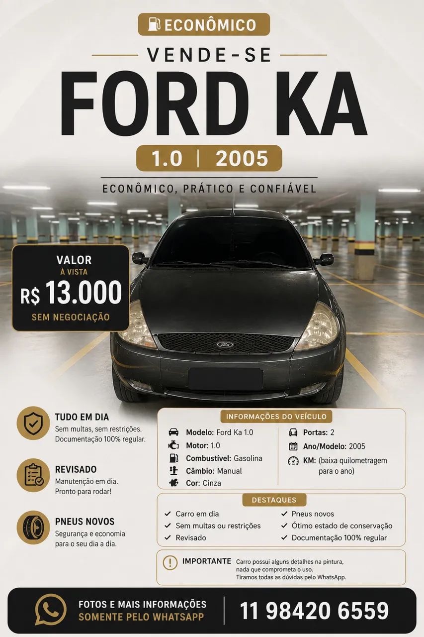 Ford KA GL 1.0i Zetec Rocam 2005