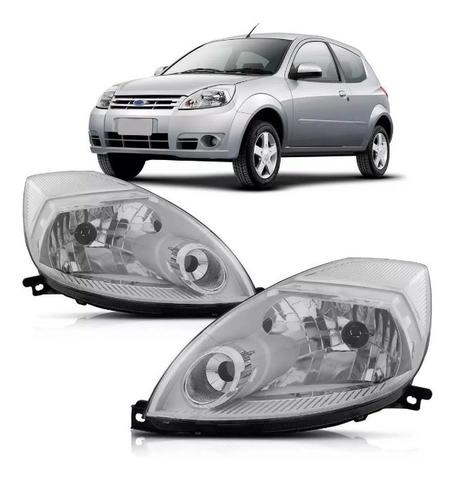 Par Farol Cromado Pisca Cristal Ford Ka 2008 2009 A2013 2014