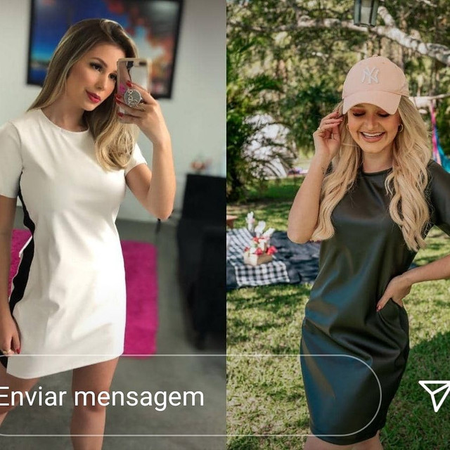 vestidos em courino