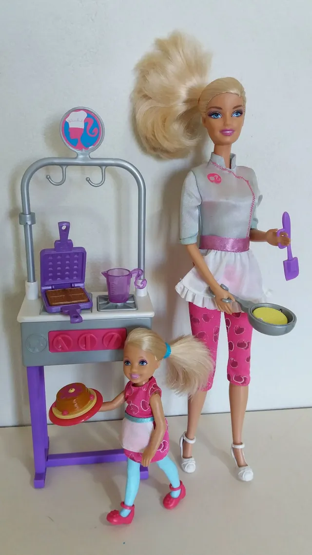 Estante / Jogo De Cozinha Barbie Antigo