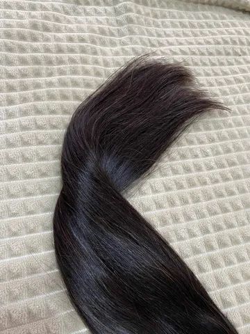 Cabelo humano 100 gramas  de 55cm levimente ondulado 