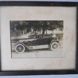 Fotografia antiga Preto & Branco em moldura com vidro (Item para Colecionador)