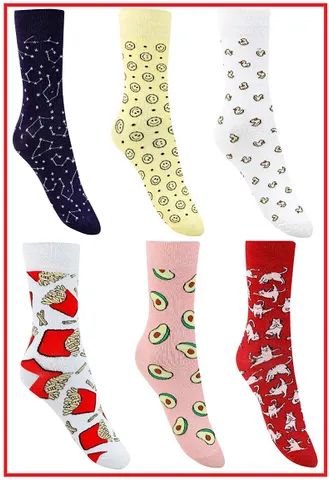 Meia Cano Alto Diversas Estampas Divertidas 34/38 e 39/44 - Ziman (Novo Lacrado) - Foto 3