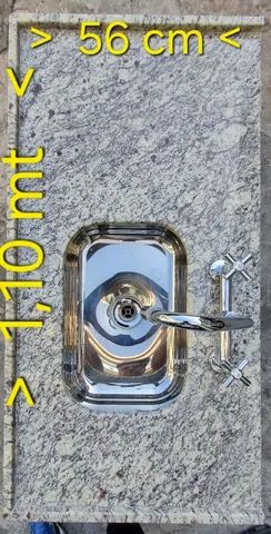 Pia cozinha completa com torneira 