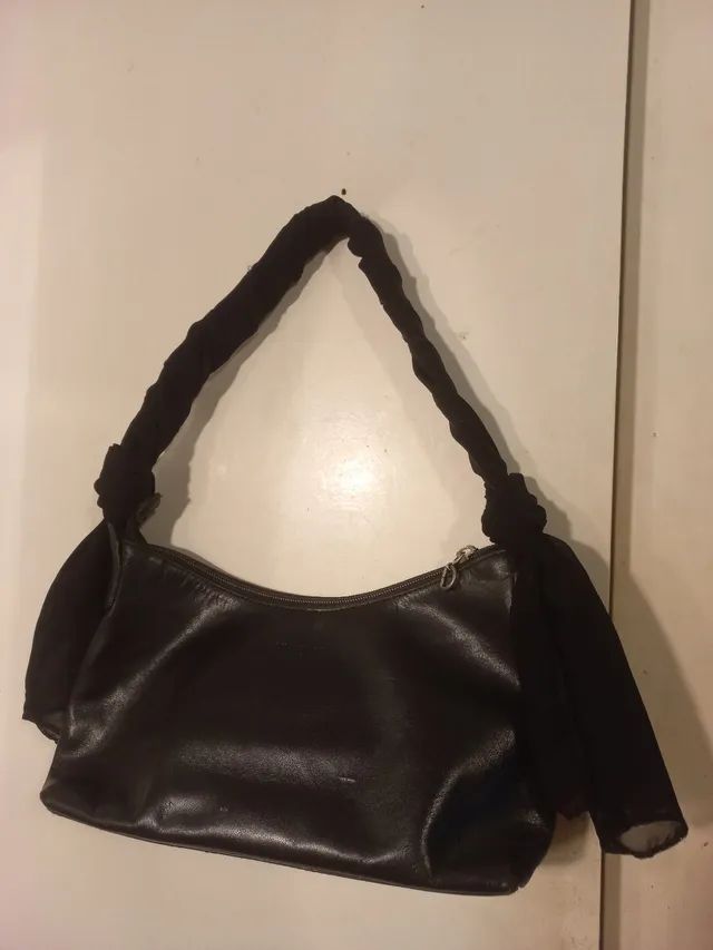 Bolsa de couro preta  - Foto 4