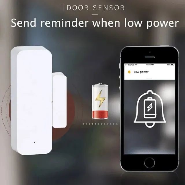 Sensor de Porta Zigbee janela magnético AlarmeTuya Casa Inteligente segurança COD-AM569 