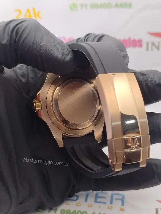 Rolex Yacht Master Dourado Rosê 40mm - Foto 6