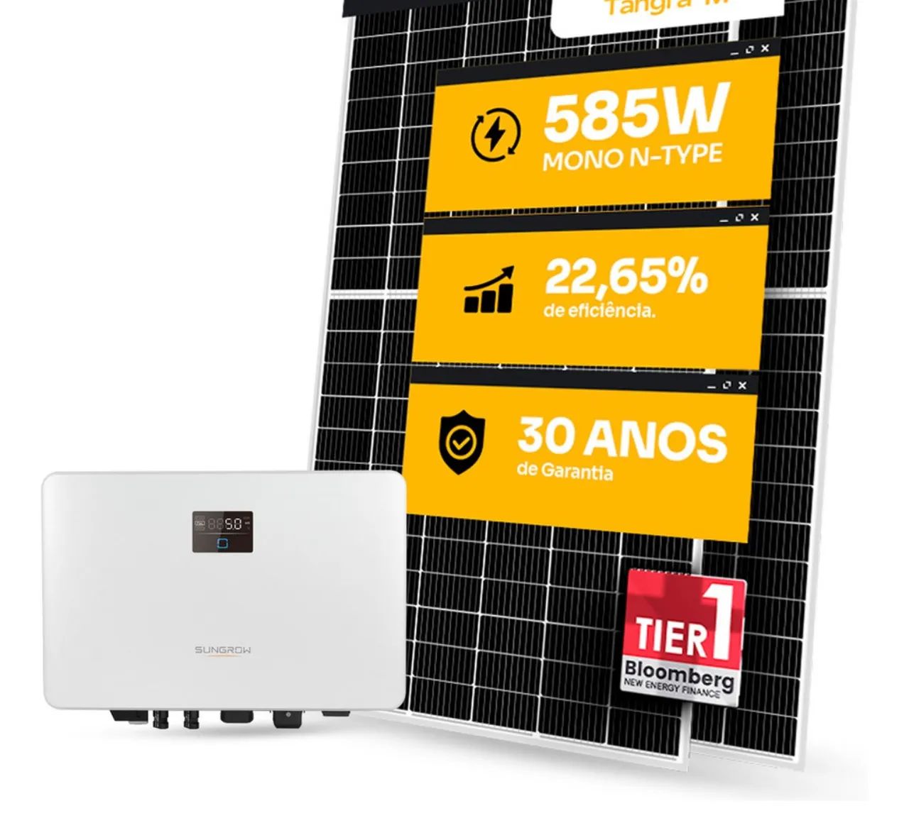 Kit solar 1000kwh- Energia Limpa e Econômica!