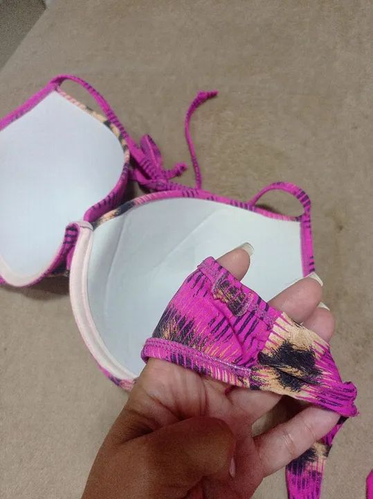 Biquini rosa com onça Tam 44/46 - Foto 4