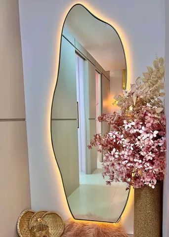 Espelho Orgânico Led, Modelado, Mosaico, Pronta entrega e sob Medida