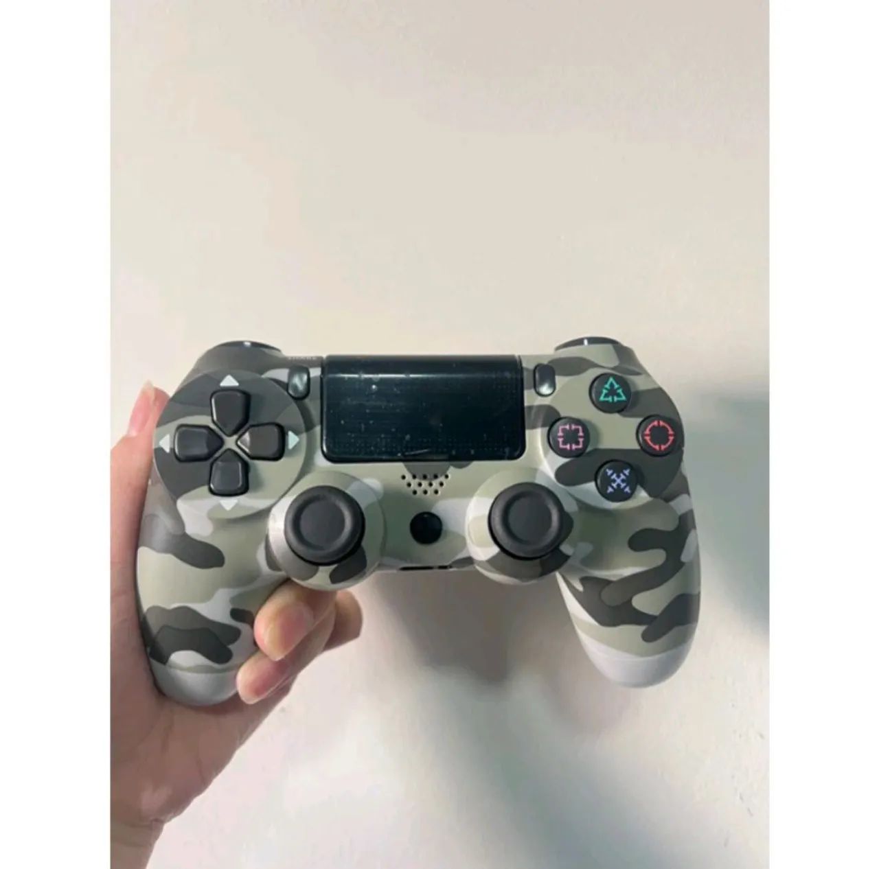 Controle compatível PS4 Camuflado / Serve para Jogar em TV - Promoção 