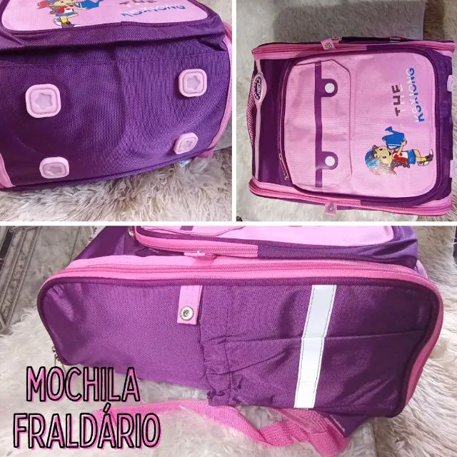 Mochila Maternidade para Fraldas com Trocador e Porta-Mamadeiras Multiuso _ IF31 - Foto 3