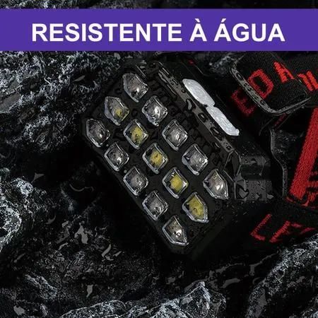 Lanterna de Cabe ça com luz Negra Ultravioleta lâmpada Led Branco - Foto 4