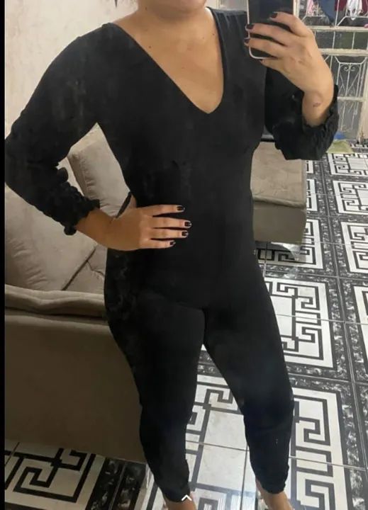Macacão preto veste até o 44 - Foto 2