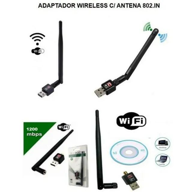 Adaptador Antena Wifi Receptor 1200 Mbps Internet usb pc e notebook - Foto 5
