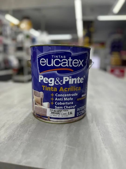 TINTA ACRÍLICA EUCATEX 3,6L LACRADA DIVERSAS CORES 