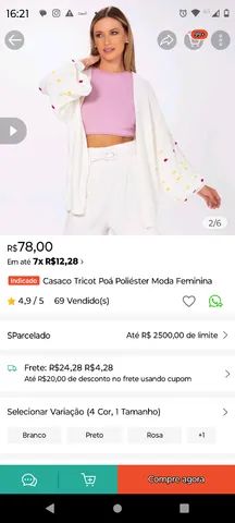 Lindo casaco de tricô  - Foto 2