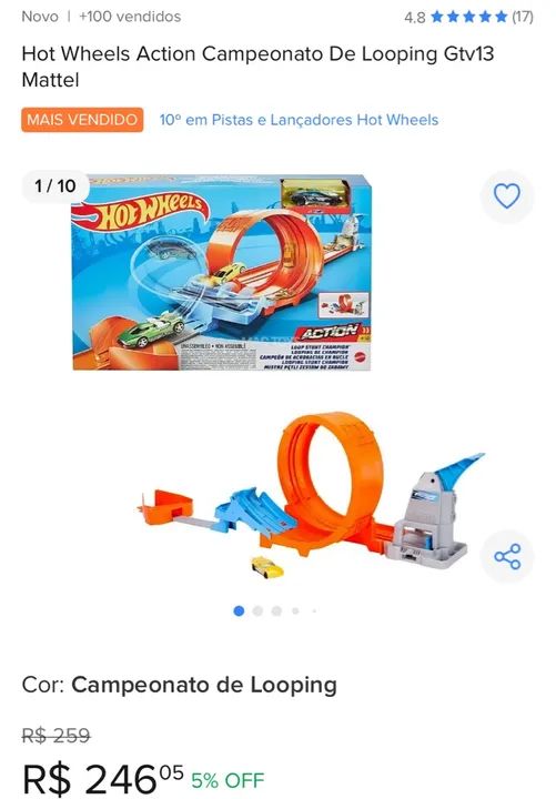 Pista de corrida Hot Wheels - LLooping e rampa - Foto 5