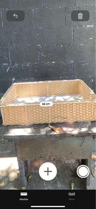 Cesto de vime para restaurante 66cm