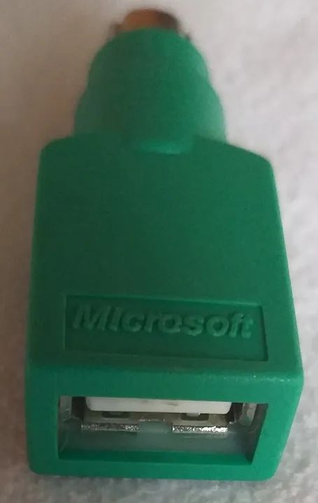Plug adaptador Mini Din Ps2 macho 6 pinos X Usb femea, microsoft original, nov - Foto 2