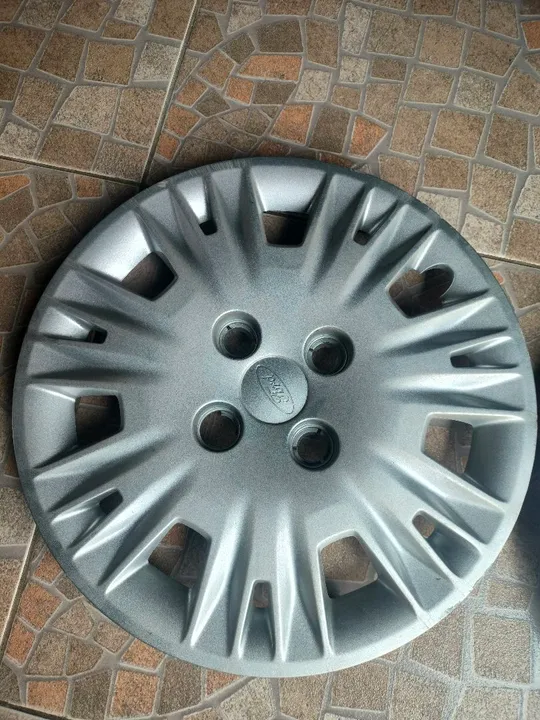 02 Calota Ford Original Prata