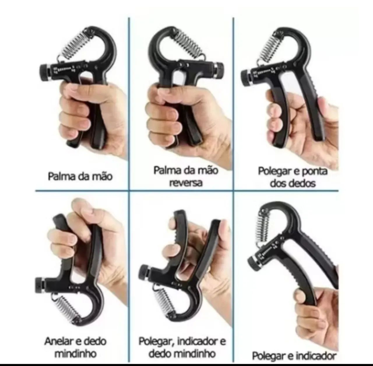 Hand Grip Flexor De Punho Com Mola Ajustável Antebraço Mãos - Foto 2