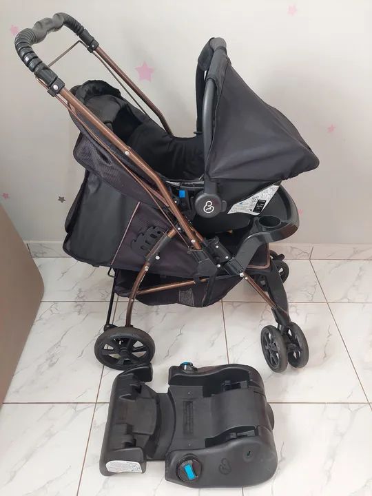 Carrinho bebê conforto + base carro
