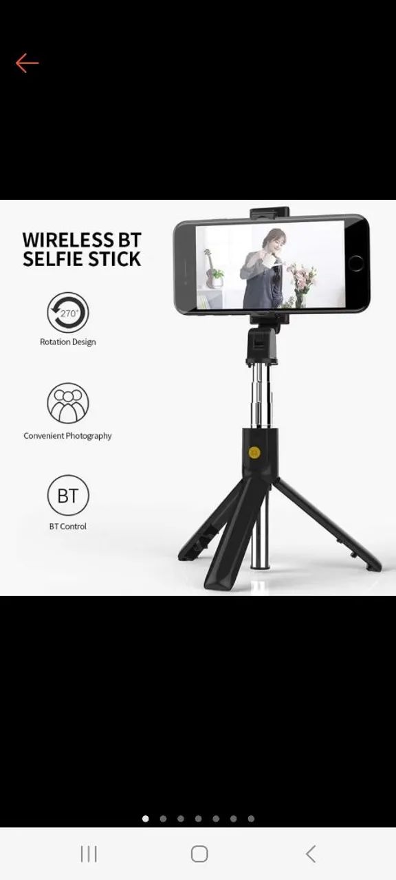 Selfie Stick Bluetooth com Tripé para Celular