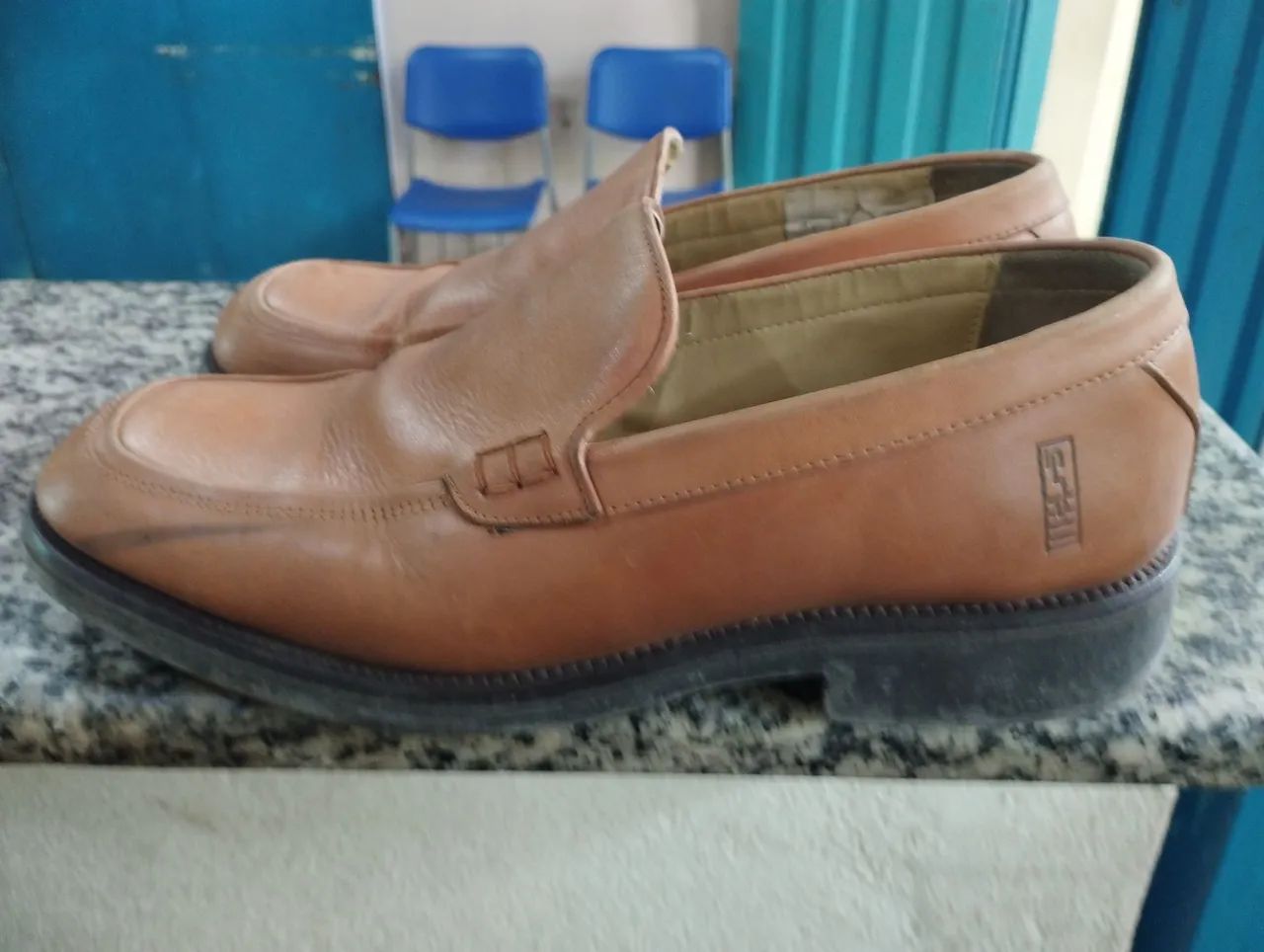Sapatos de Couro Marrom Sergio - Foto 5
