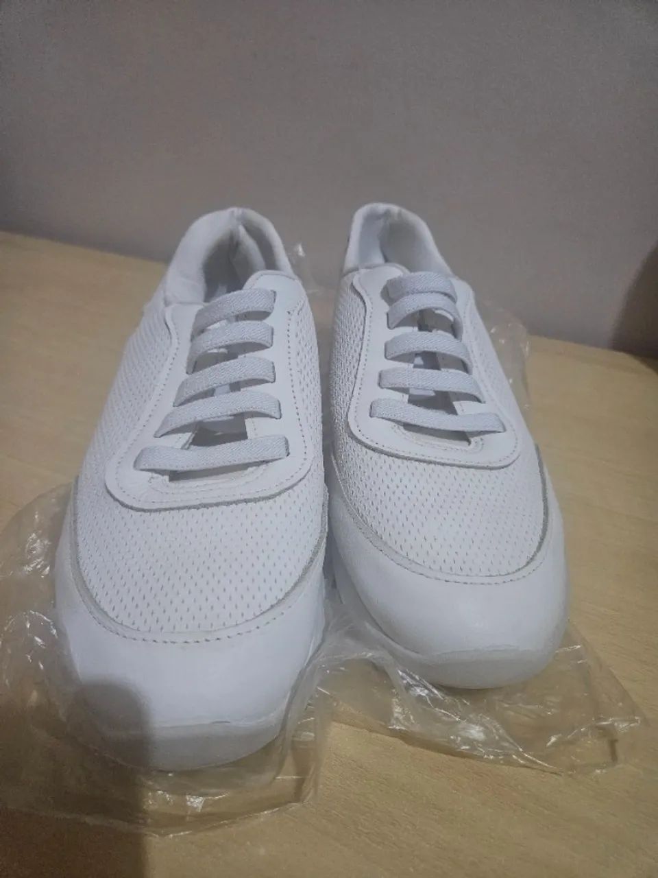 Tênis branco couro usaflex - Foto 5