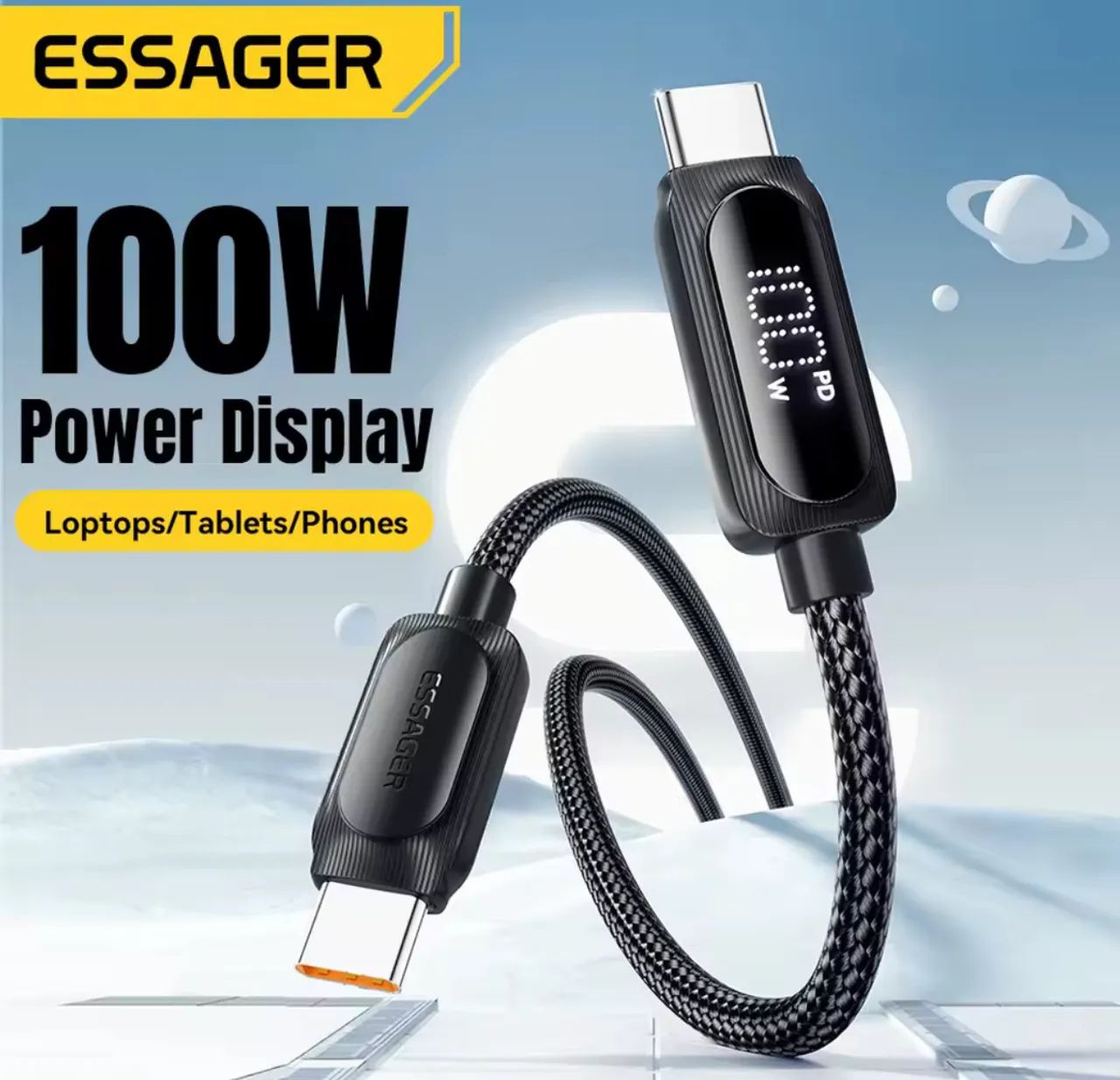 Cabo USB C 3 metros Pd 100w MacBook iPhone Samsung  - Foto 3