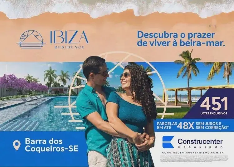 Lote à venda no IBIZA BEACH RESIDENCE, CENTRO, Barra dos Coqueiros, SE