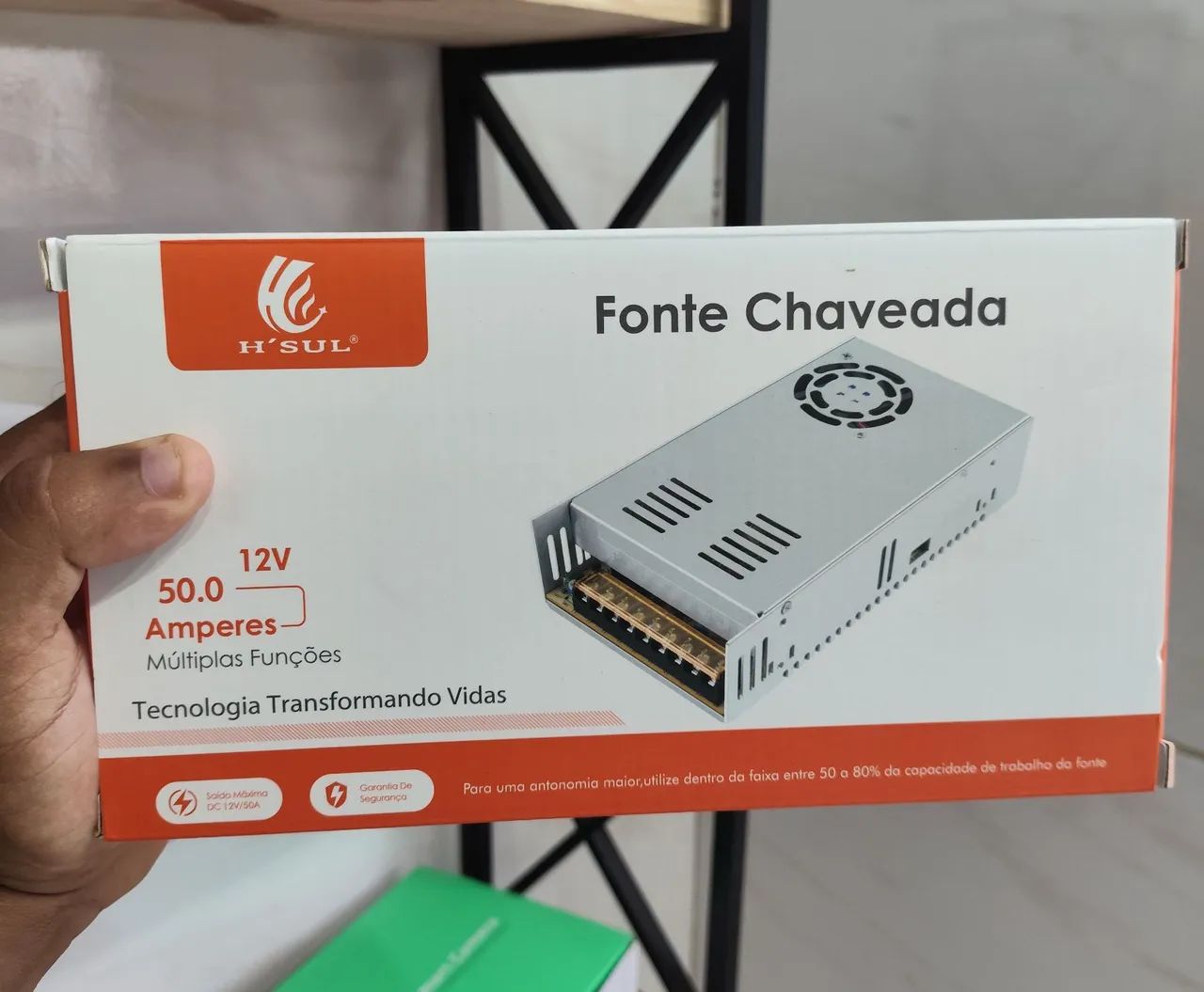 Fonte Chaveada 12V 50A H'SUL - Nova