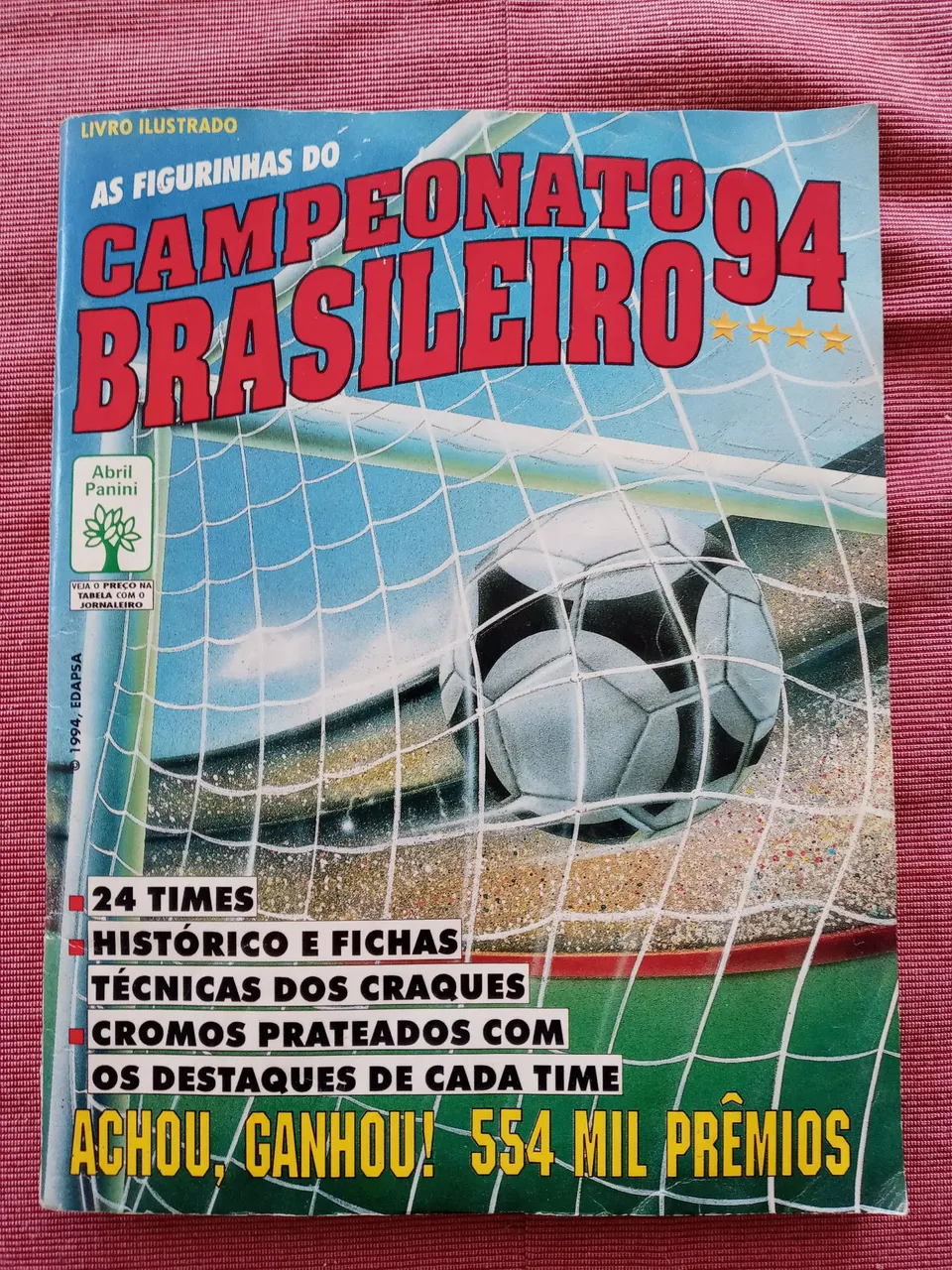 Album de Figurinhas do Campeonato Brasileiro 94 - Panini incompleto faltando 25 figurinhas