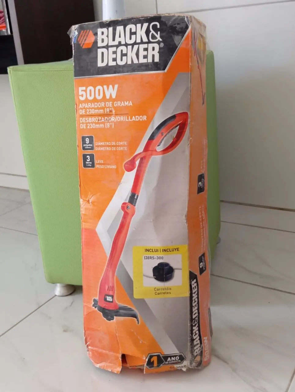 Aparador de grama Black & Decker 500W
