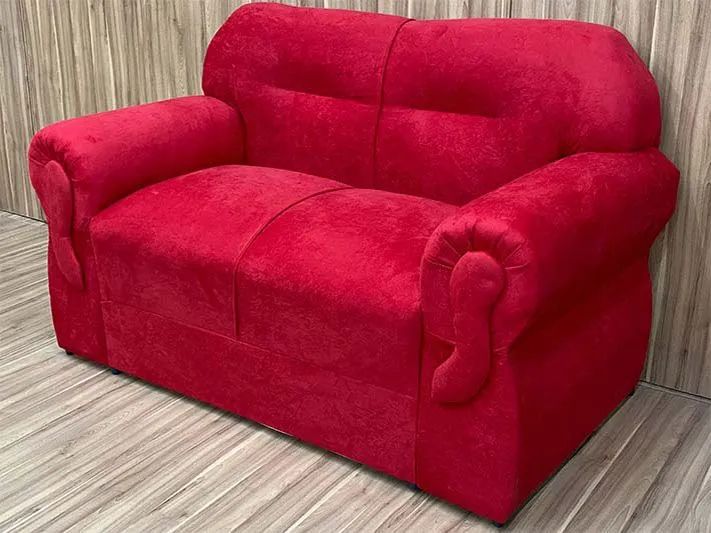Conjunto de Sofá 2 e 3 Lugares Suede Vermelho - Foto 3