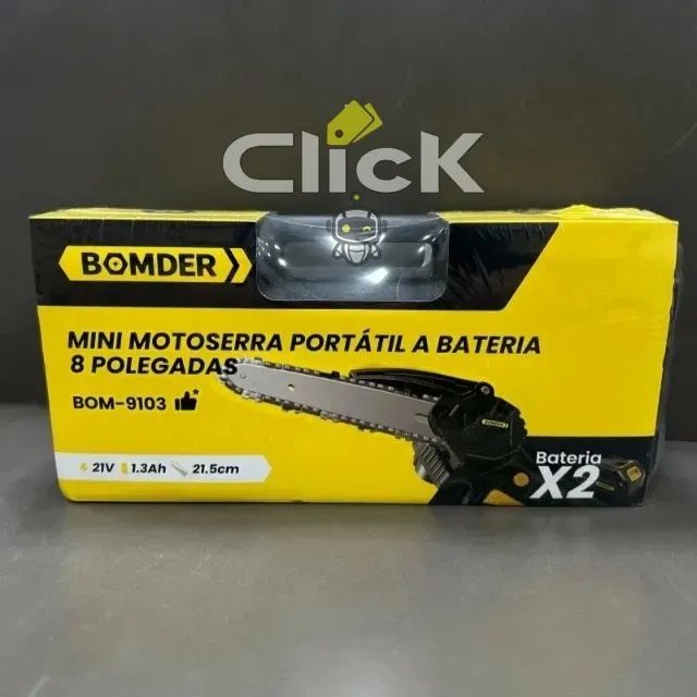 Moto Serra Elétrica Portátil 8 Polegadas Com 2 Baterias BOM-9103