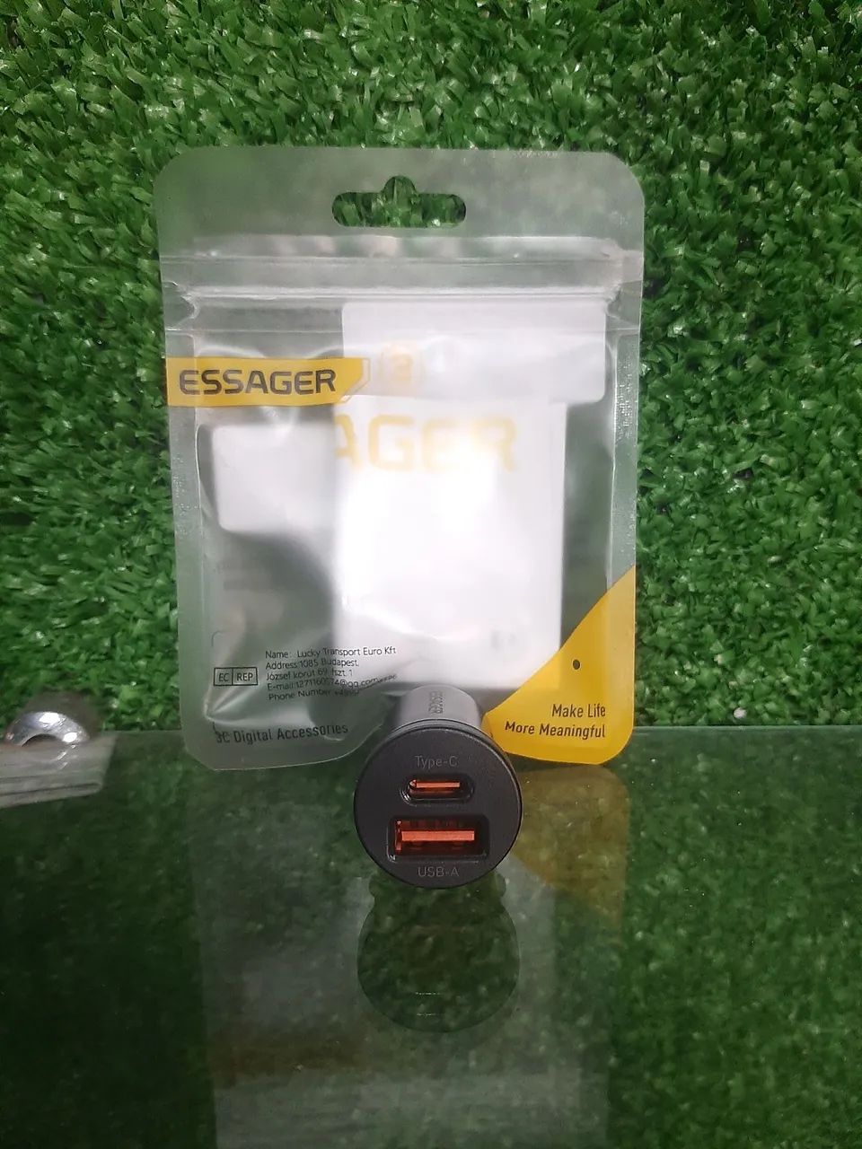 Carregador Veicular Essager USB-A e Type-C