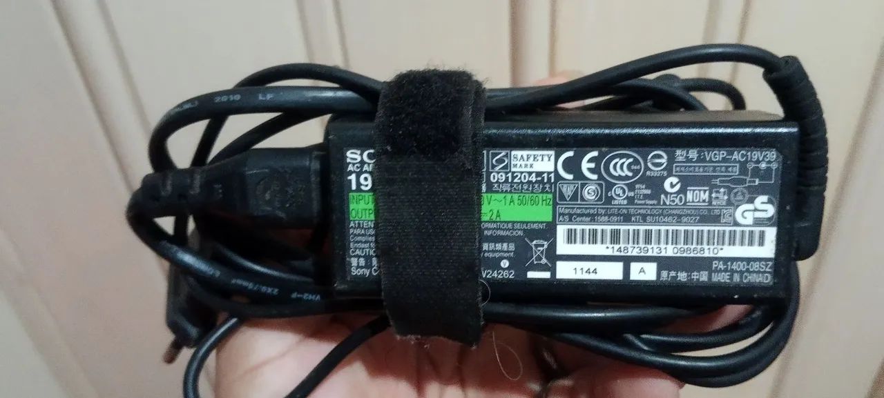 Fonte Sony Vaio 19.5 volts original. - Foto 3