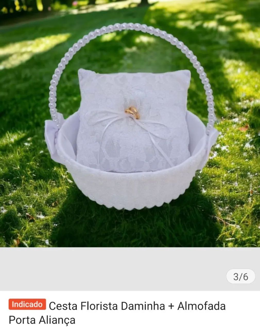 Cesta para Alianças - Casamento - Foto 3