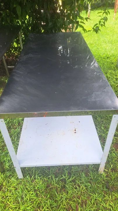 Mesa de Aço Inox com Prateleira - Foto 3