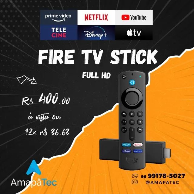 Fire TV Stick HD | Com controle remoto por voz com Alexa (inclui comandos de TV)