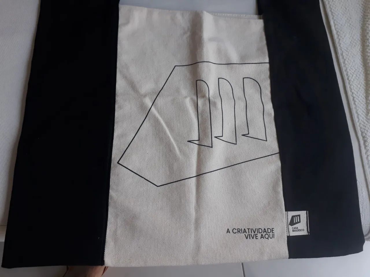 Bolsa de Ombro em algodão cru nova
