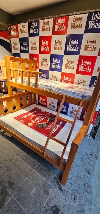 Beliche de madeira maciça Conjulgado Casal Solteiro 